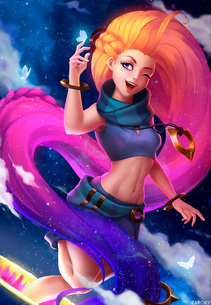 Zoe by Zarory League Of Legends FanArt ArtofLoL